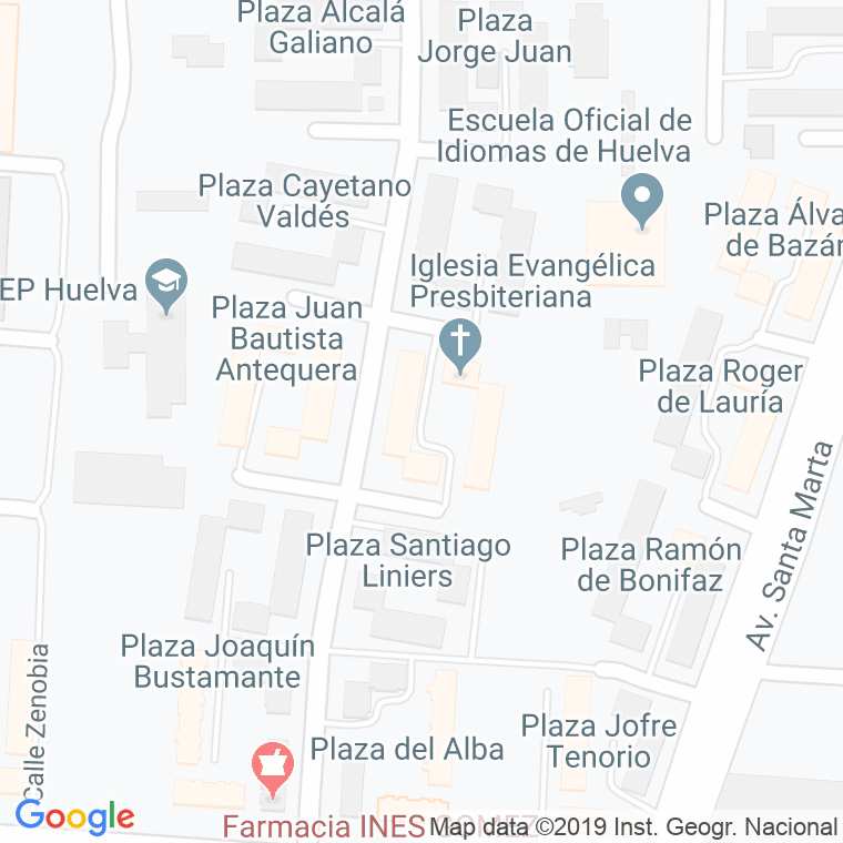 Código Postal calle Ignacio Maria Alava, plaza en Huelva