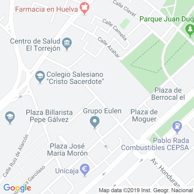 Código Postal calle Manuela Sanchez "Niña De Huelva" en Huelva