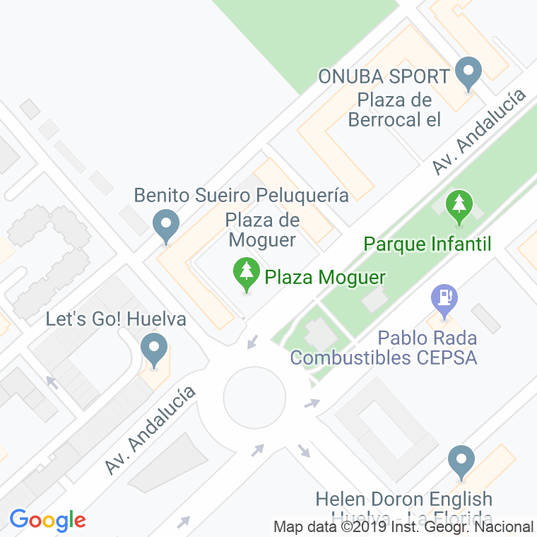 Código Postal calle Moguer, De, plaza en Huelva