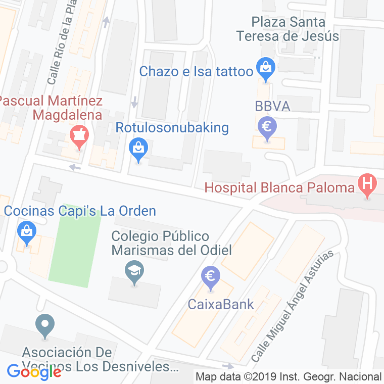 Código Postal calle Nicaragua en Huelva