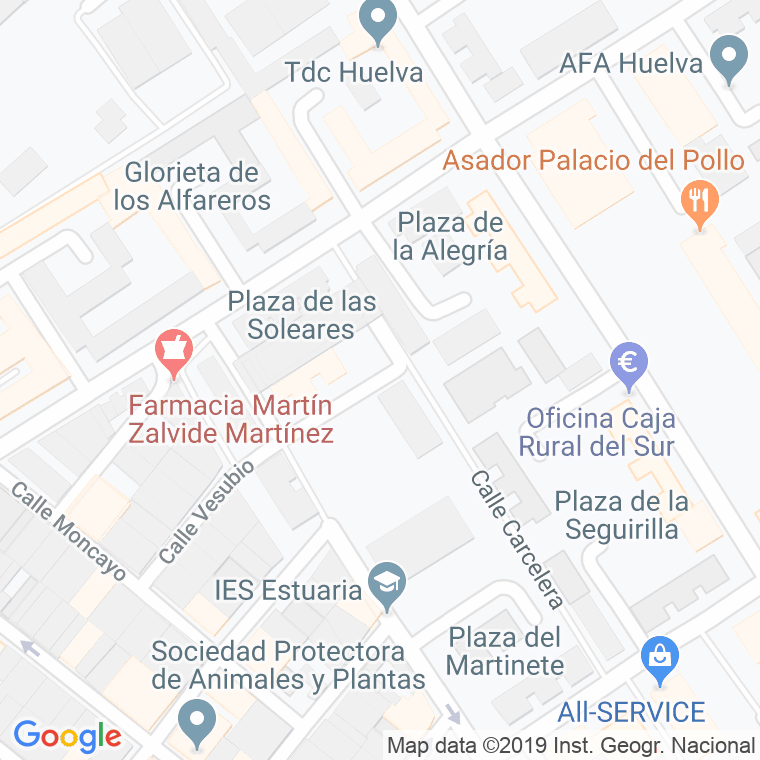 Código Postal calle Alborea en Huelva