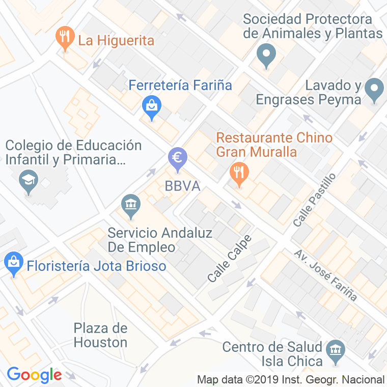 Código Postal calle Chaparral, El en Huelva