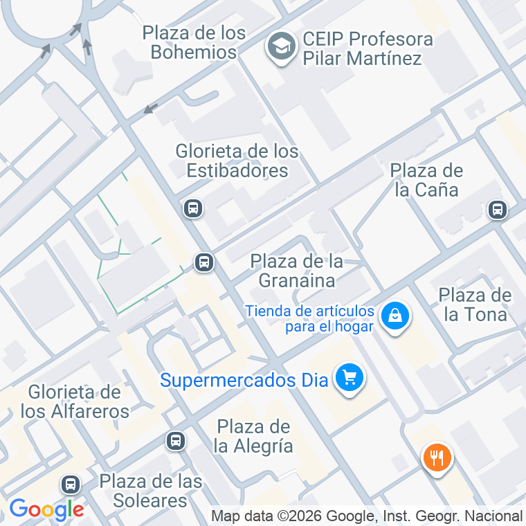 Código postal de Granaina, Plaza en Huelva