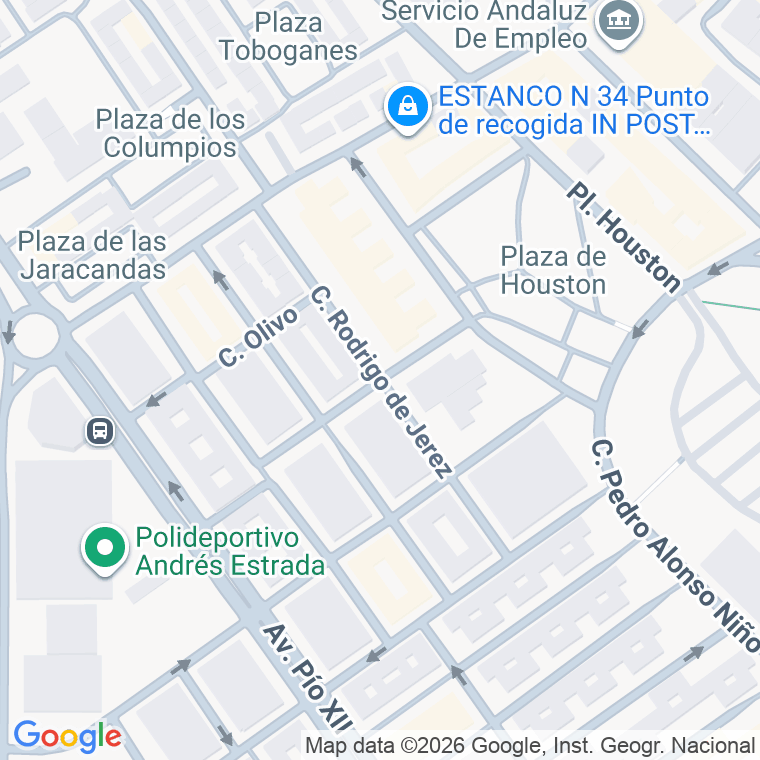 Código postal de Rodrigo de Jerez en Huelva