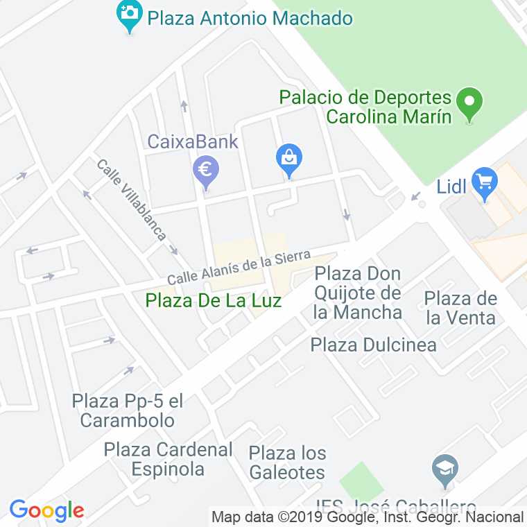 Código Postal calle Alanis De La Sierra en Huelva