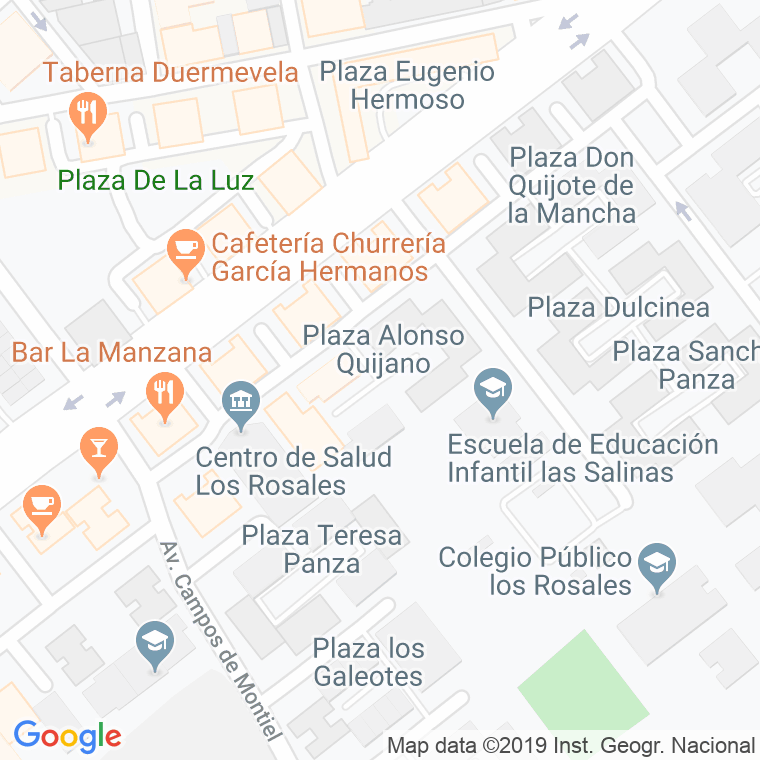 Código Postal calle Alonso Quijano en Huelva