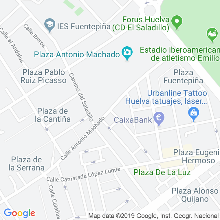 Código Postal calle Antonio Machado en Huelva