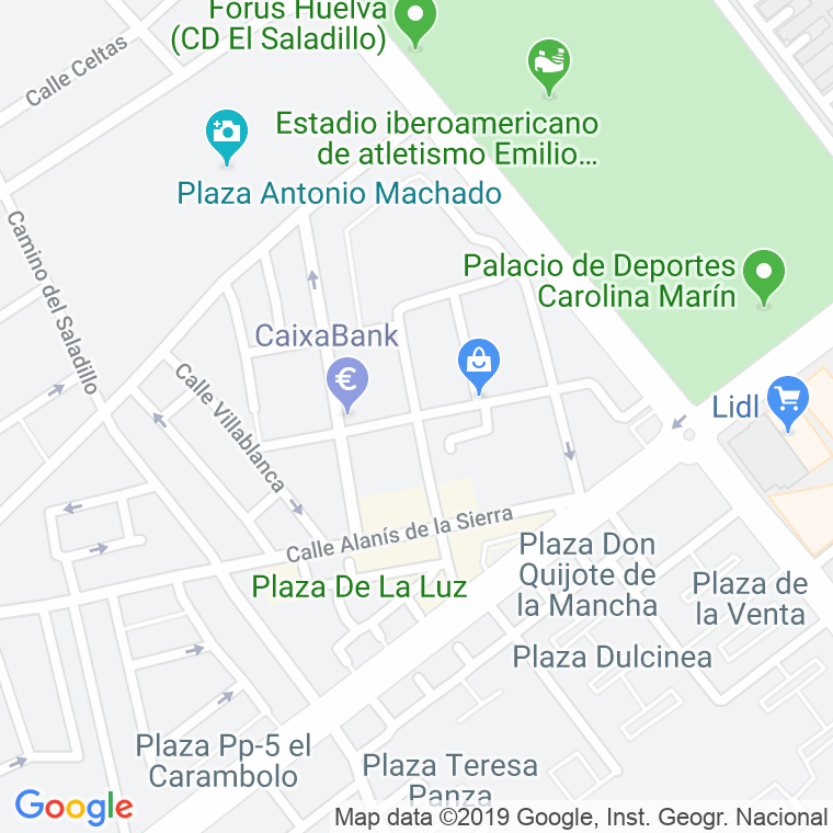 Código Postal calle Cabezas Rubias en Huelva