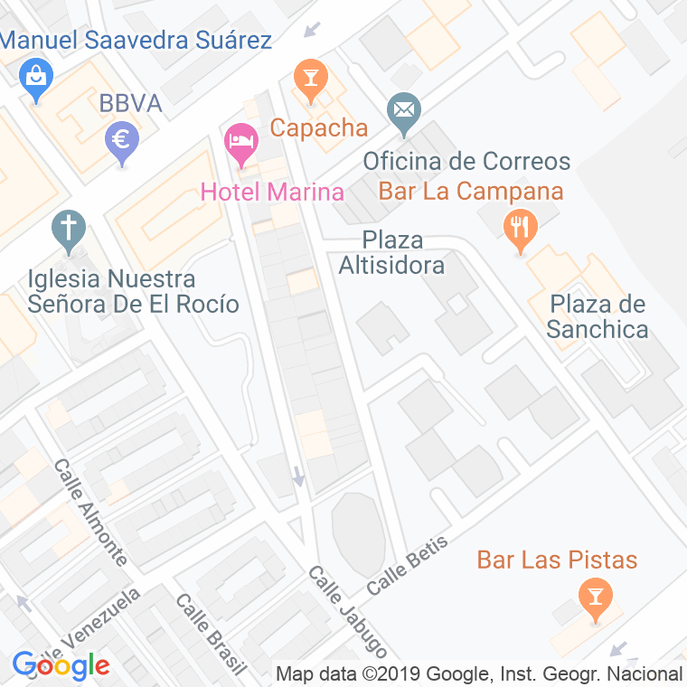 Código Postal calle Encinasola en Huelva
