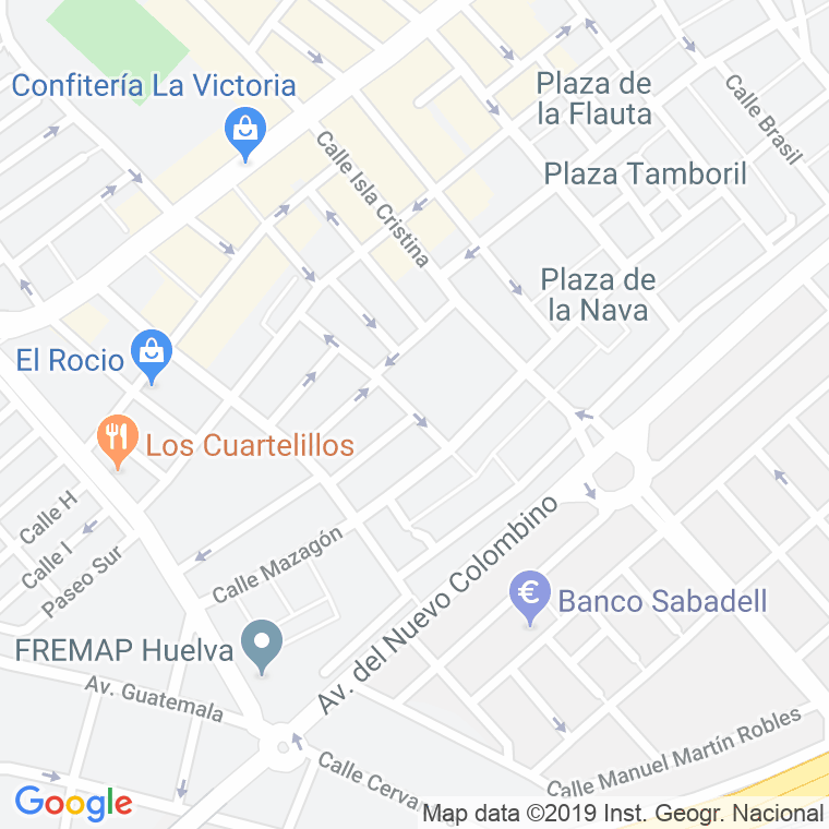 Código Postal calle Galicia en Huelva