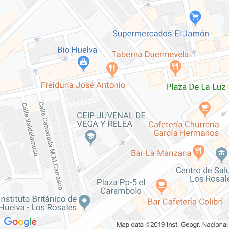 Código Postal calle Jaime Beneyto en Huelva