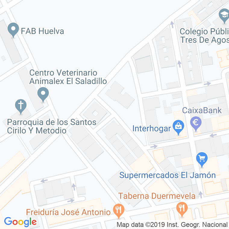 Código Postal calle Joaquin Sorolla en Huelva