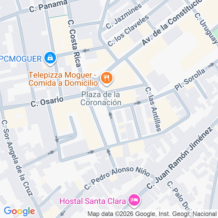 Código postal de Plaza Coronacion de la en Moguer