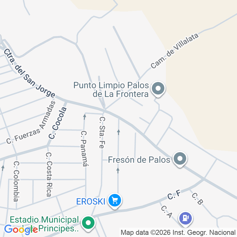 Código postal de Calle Fray Juan de Palos en Zona de los Principes