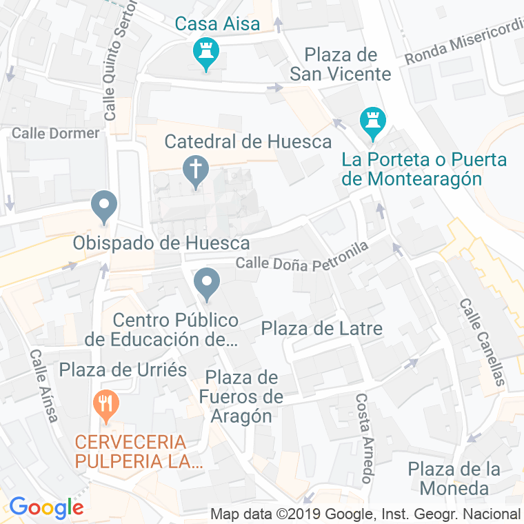 Código Postal calle Doña Petronila en Huesca