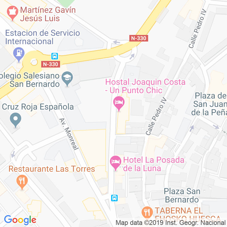 Código Postal calle Joaquin Costa   (Impares Del 13 Al Final)  (Pares Del 22 Al Final) en Huesca