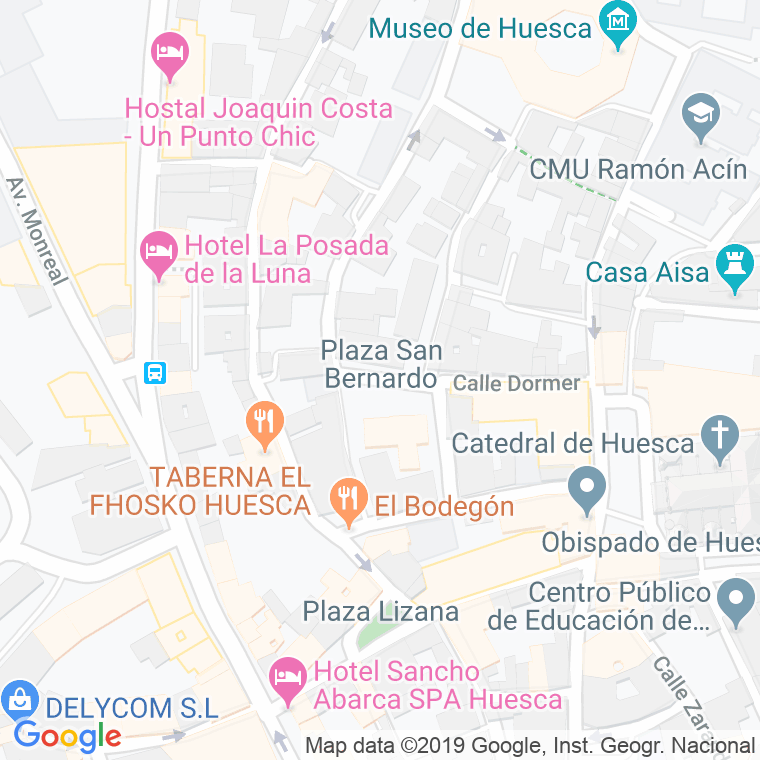 Código Postal calle San Bernardo en Huesca