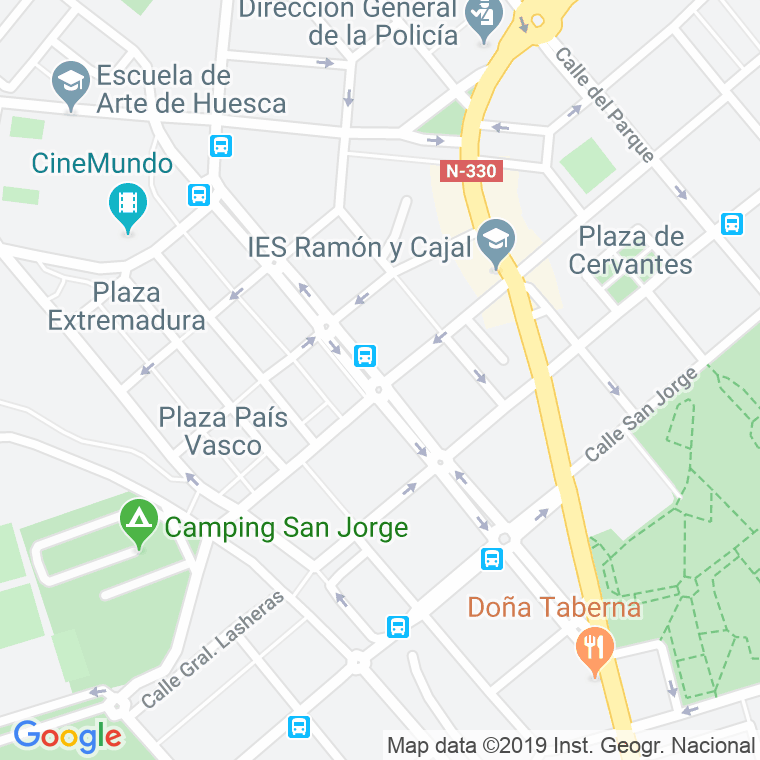 Código Postal calle Menendez Pidal, avenida (Impares Del 1 Al 11)  (Pares Del 2 Al 10) en Huesca