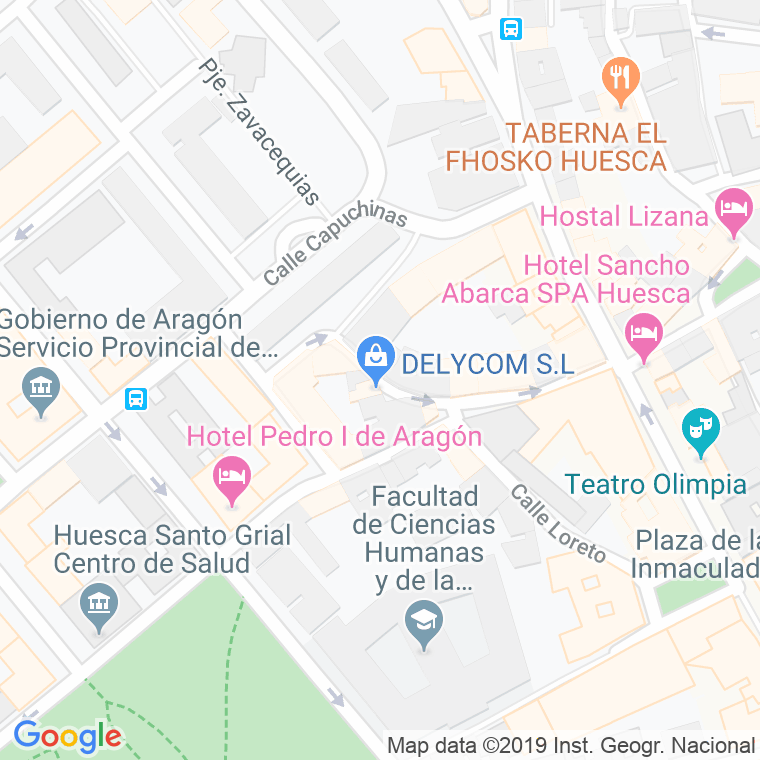 Código Postal calle Mesnaderos, plaza en Huesca