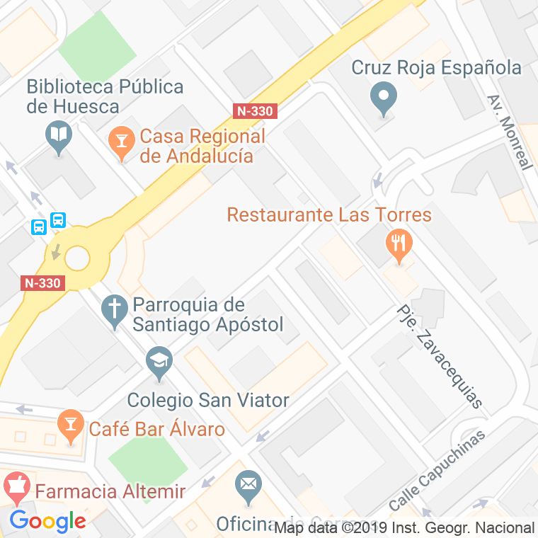 Código Postal calle Pedro Sopena en Huesca