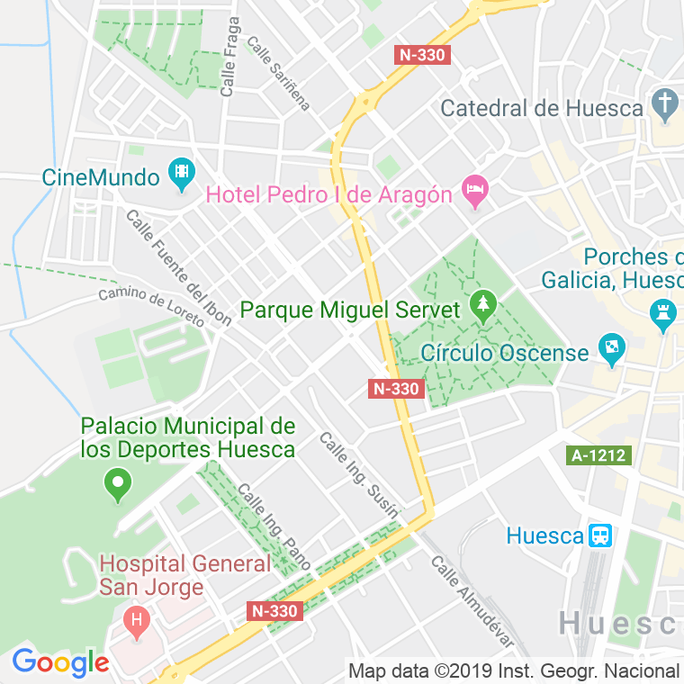 Código Postal calle San Jorge   (Impares Del 1 Al Final)  (Pares Del 2 Al 60) en Huesca