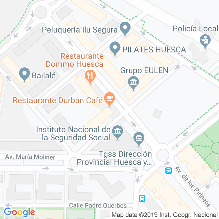 Código Postal calle Alcalde Emilio Mirave Diez en Huesca
