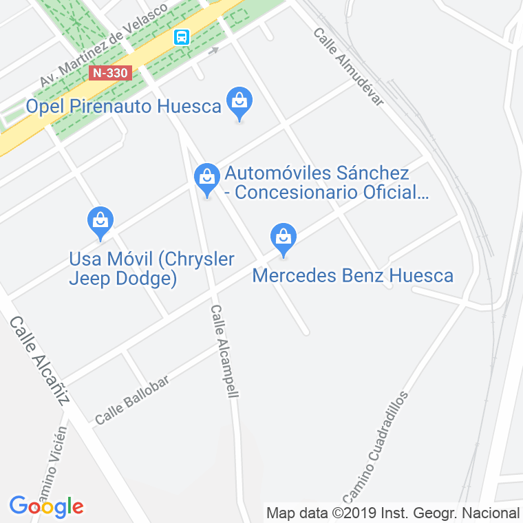 Código Postal calle Badajoz en Huesca