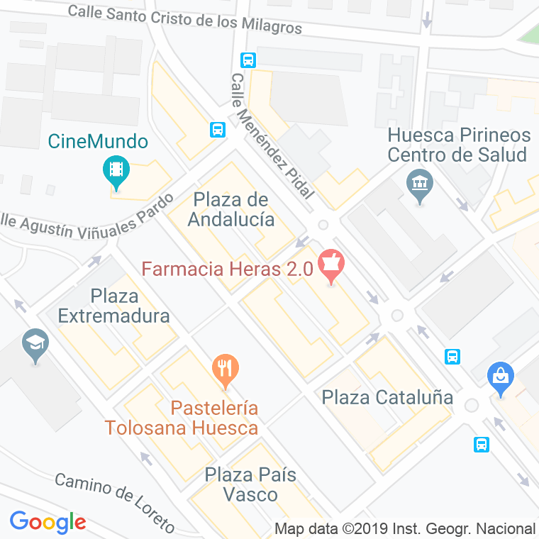 Código Postal calle Felix Lafuente en Huesca