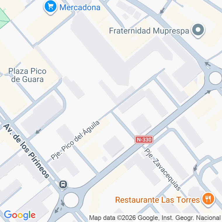 Código postal de Pico del Aguila, Pasaje en Huesca