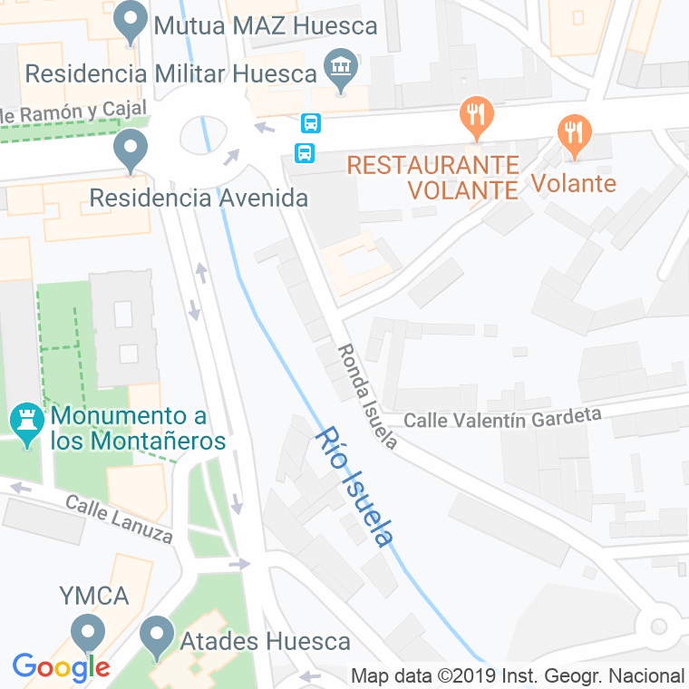 Código Postal calle Isuela, ronda en Huesca