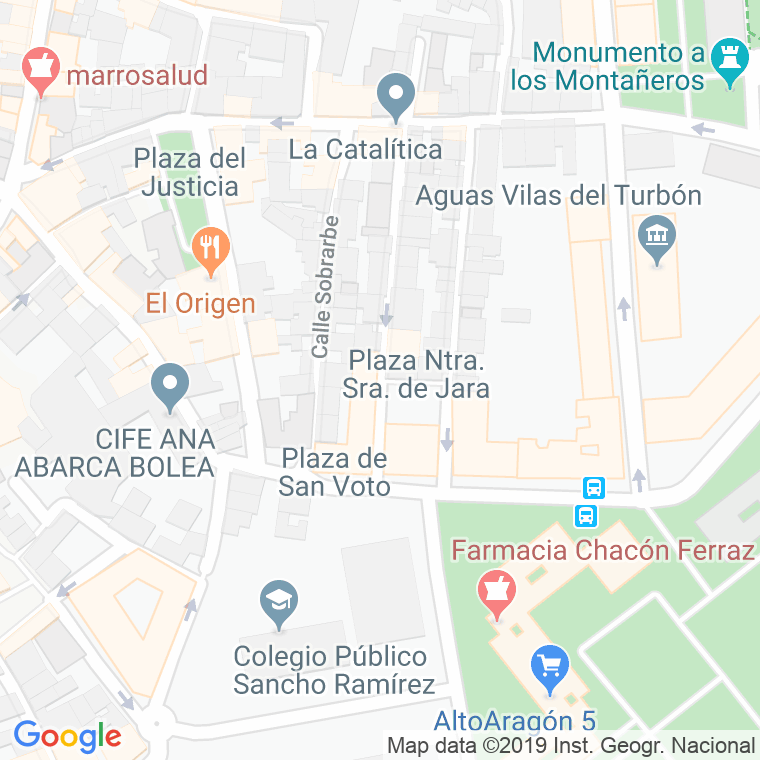 Código Postal calle Jara, De, camino en Huesca