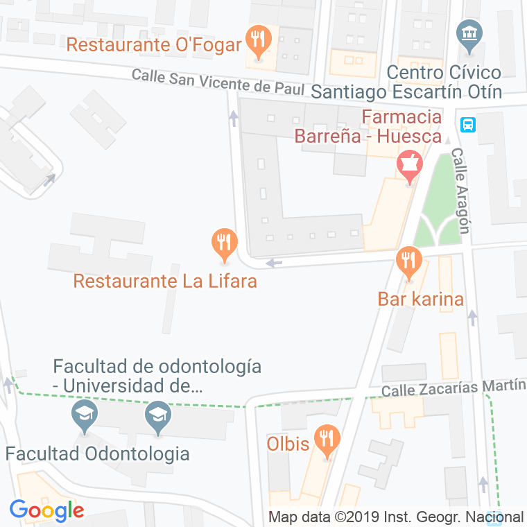 Código Postal calle Maestro Rovira en Huesca