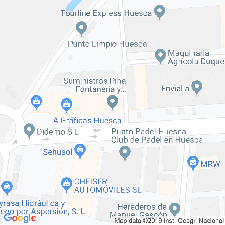 Código Postal calle Poligono Monzu en Huesca