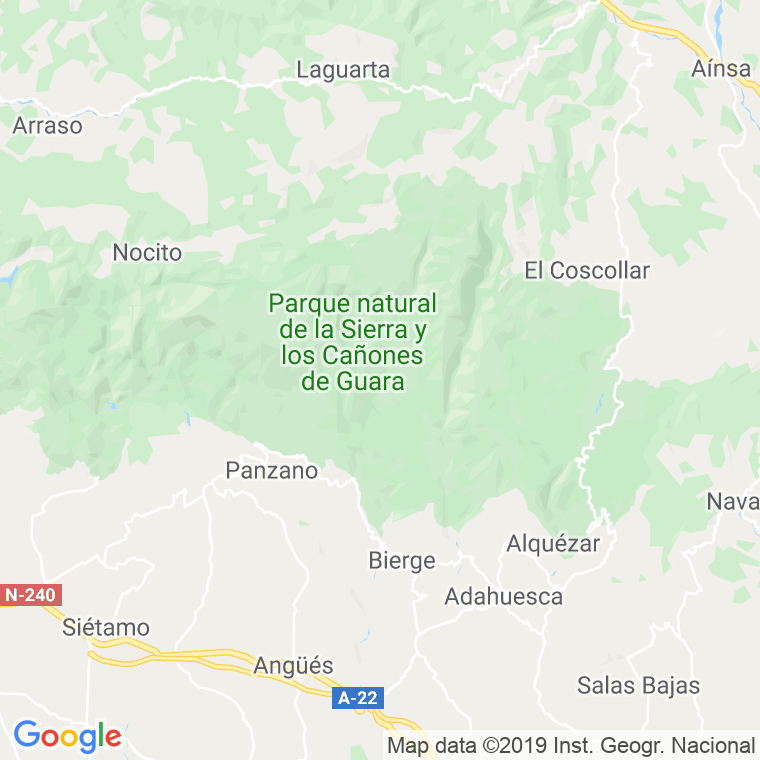 Código Postal de Bierge en Huesca