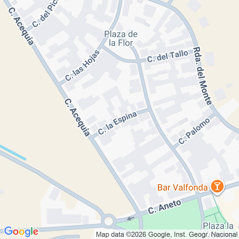 Código postal de Calle Espina (la) en Valfonda de Santa Ana