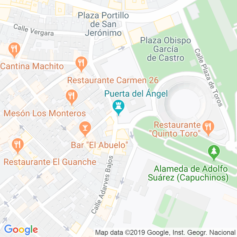 Código Postal calle Puerta Del Angel en Jaén