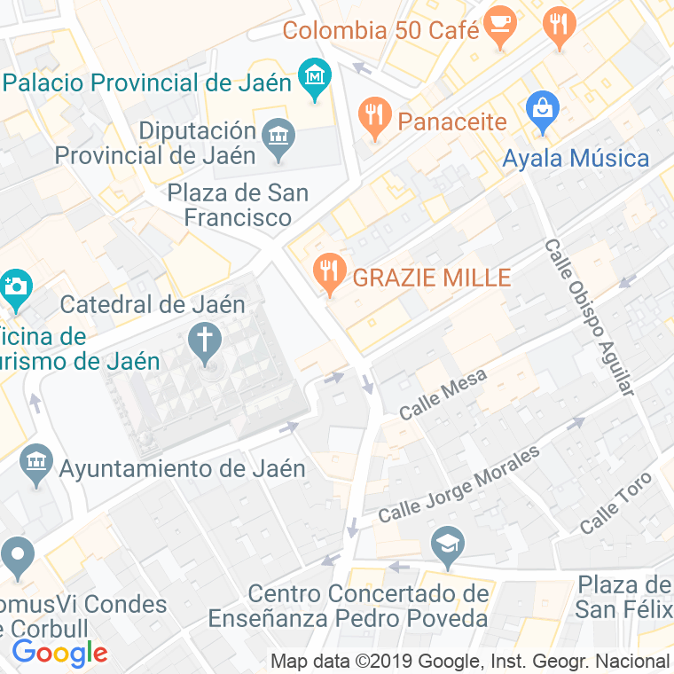 Código Postal calle Ramon Y Cajal en Jaén
