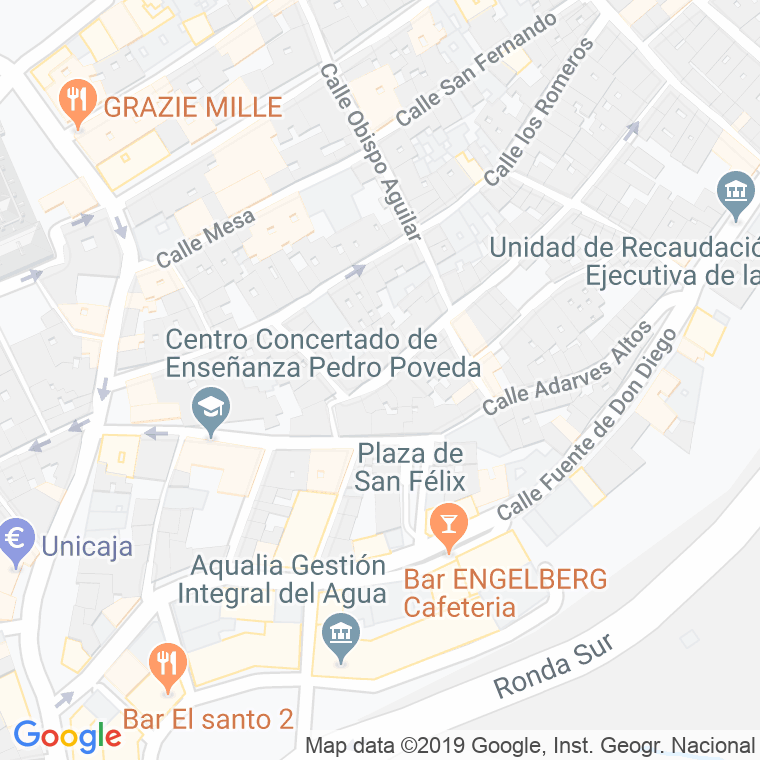Código Postal calle Toro en Jaén