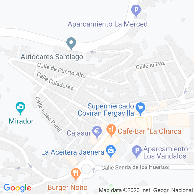 Código Postal calle Alcaide, callejon en Jaén