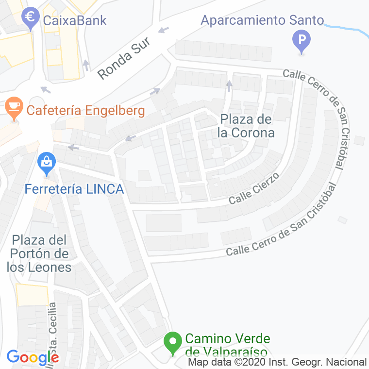 Código Postal calle Cantareros, travesia en Jaén