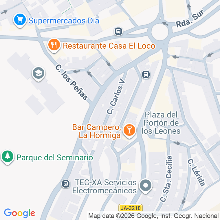 Código postal de Carlos V en Jaén