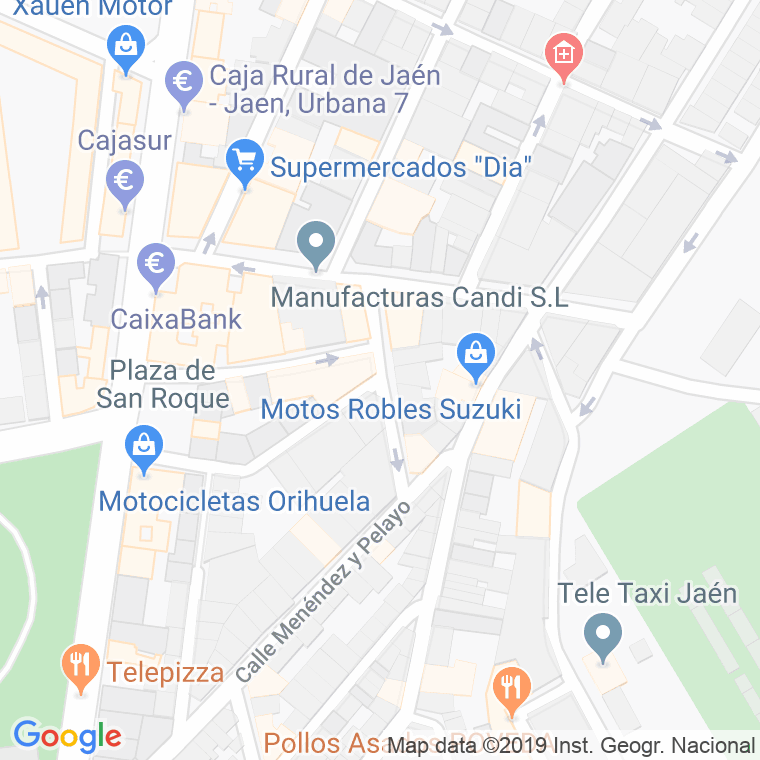 Código Postal calle Angel Maria Arregui en Jaén