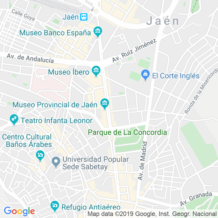 Código Postal calle Estacion, De La, paseo (Pares Del 2 Al 30) en Jaén