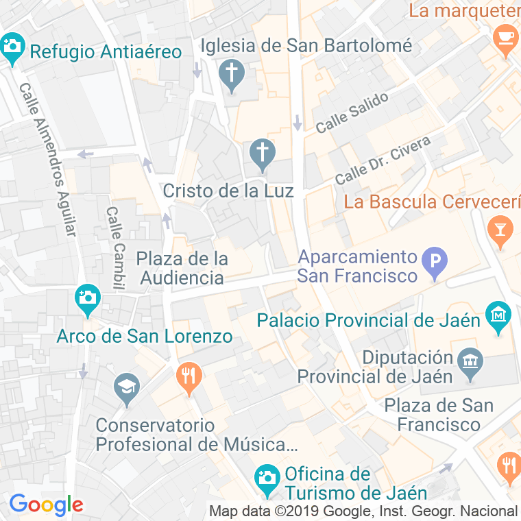 Código Postal calle Cervantes, plaza en Jaén