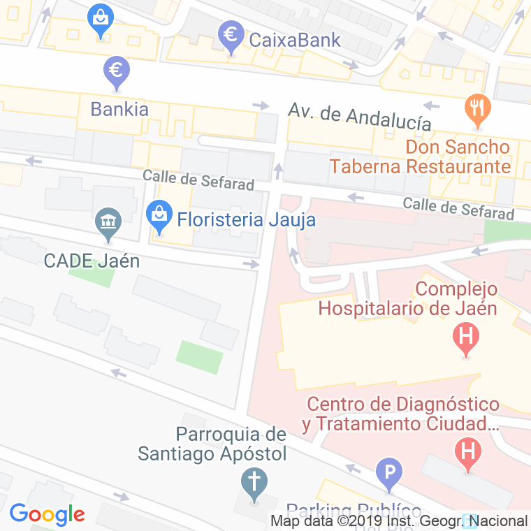 Código Postal calle Doctor Garcia Jimenez en Jaén
