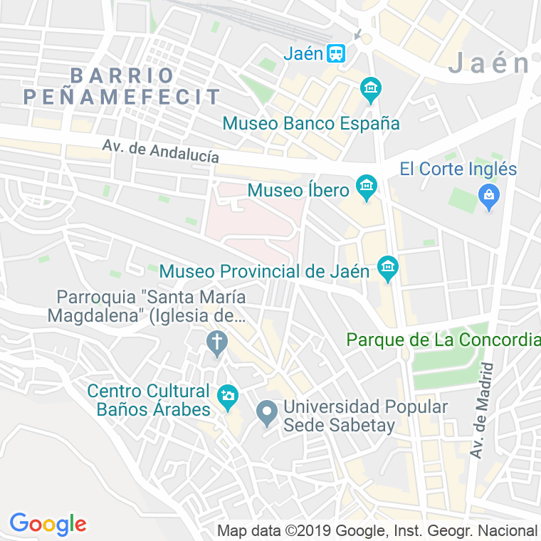 Código Postal calle Ejercito Español, avenida (Impares Del 15 Al Final)  (Pares Del 16 Al Final) en Jaén