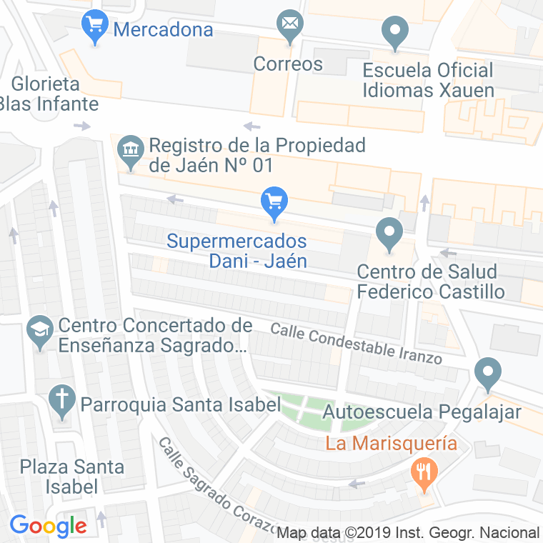 Código Postal calle Ramon Espantaleon en Jaén
