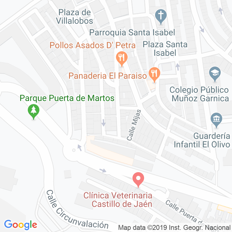 Código Postal calle San Pascual Bailon en Jaén