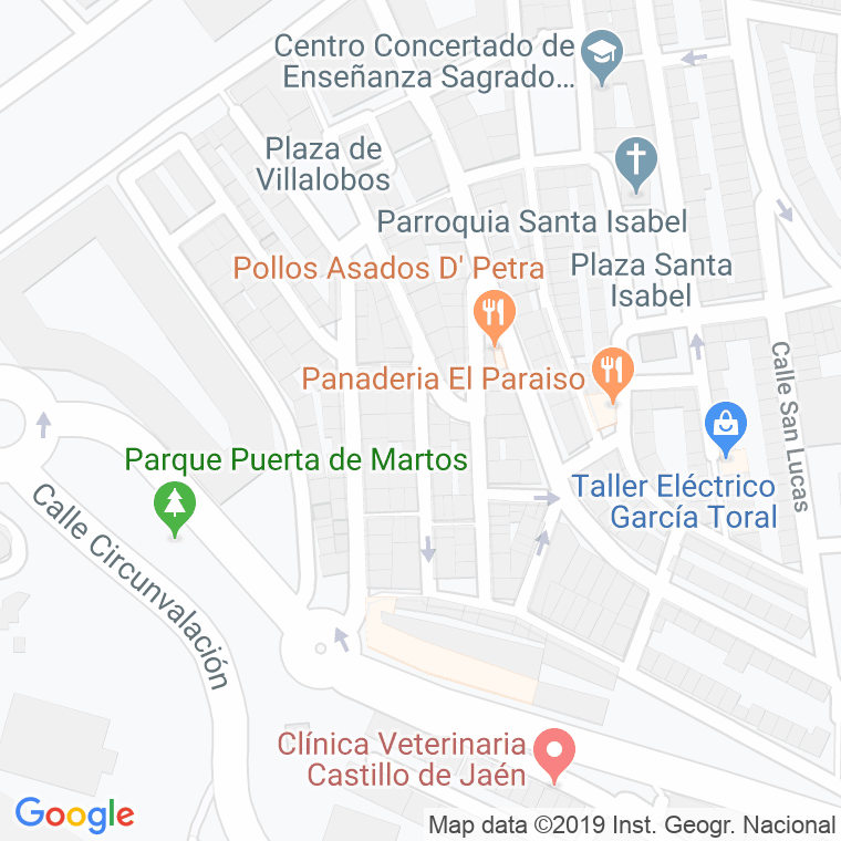 Código Postal calle Santo Rostro en Jaén