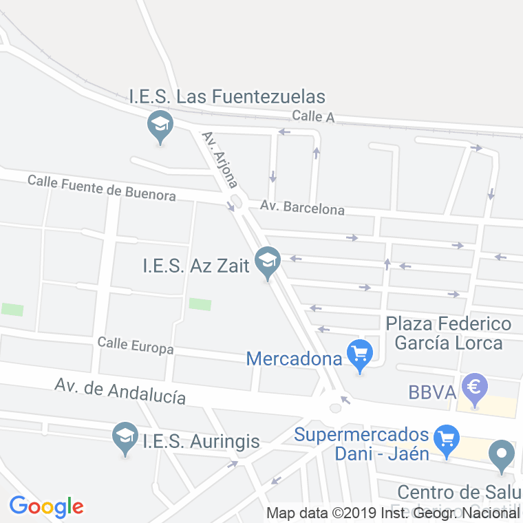 Código Postal calle Arjona, avenida en Jaén
